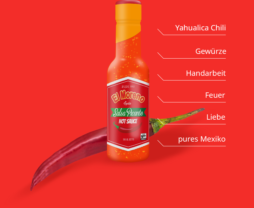 El Moreno Chilisauce - Ingredients